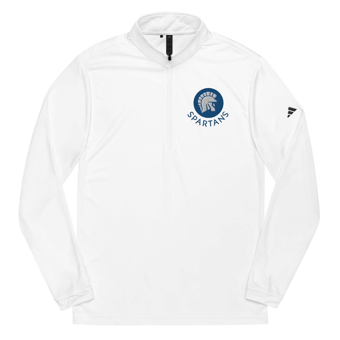 Spartans Adidas Quarter Zip Pullover - White