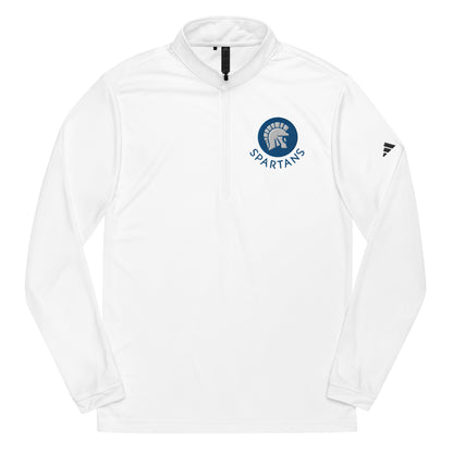 Spartans Adidas Quarter Zip Pullover - White