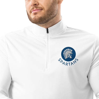 Spartans Adidas Quarter Zip Pullover - White