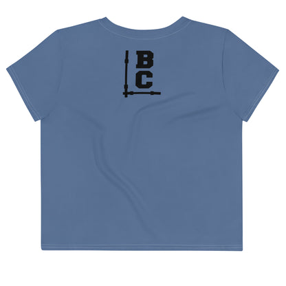 Lowcountry Barbell Club Iconic Crop Top - Kashmir Blue