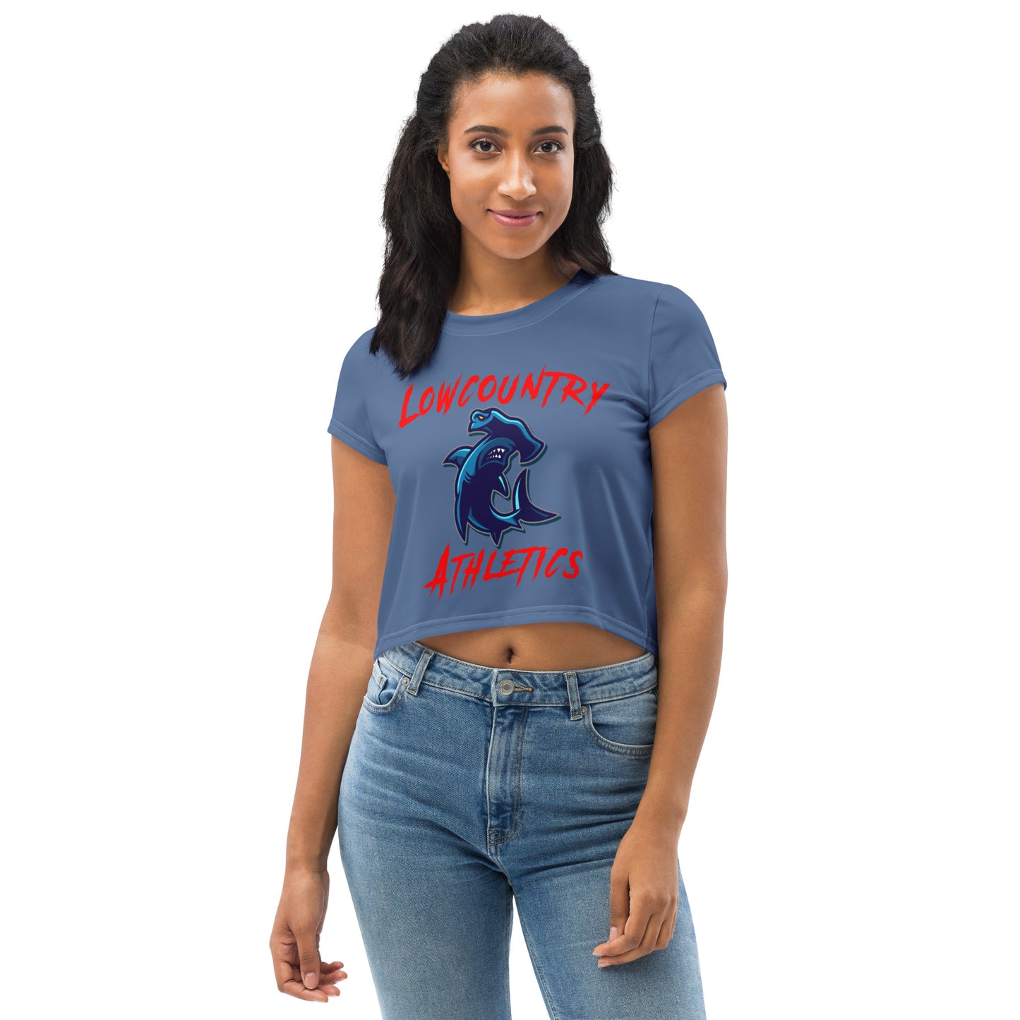 Lowcountry Athletics Crop Top - Kashmir Blue