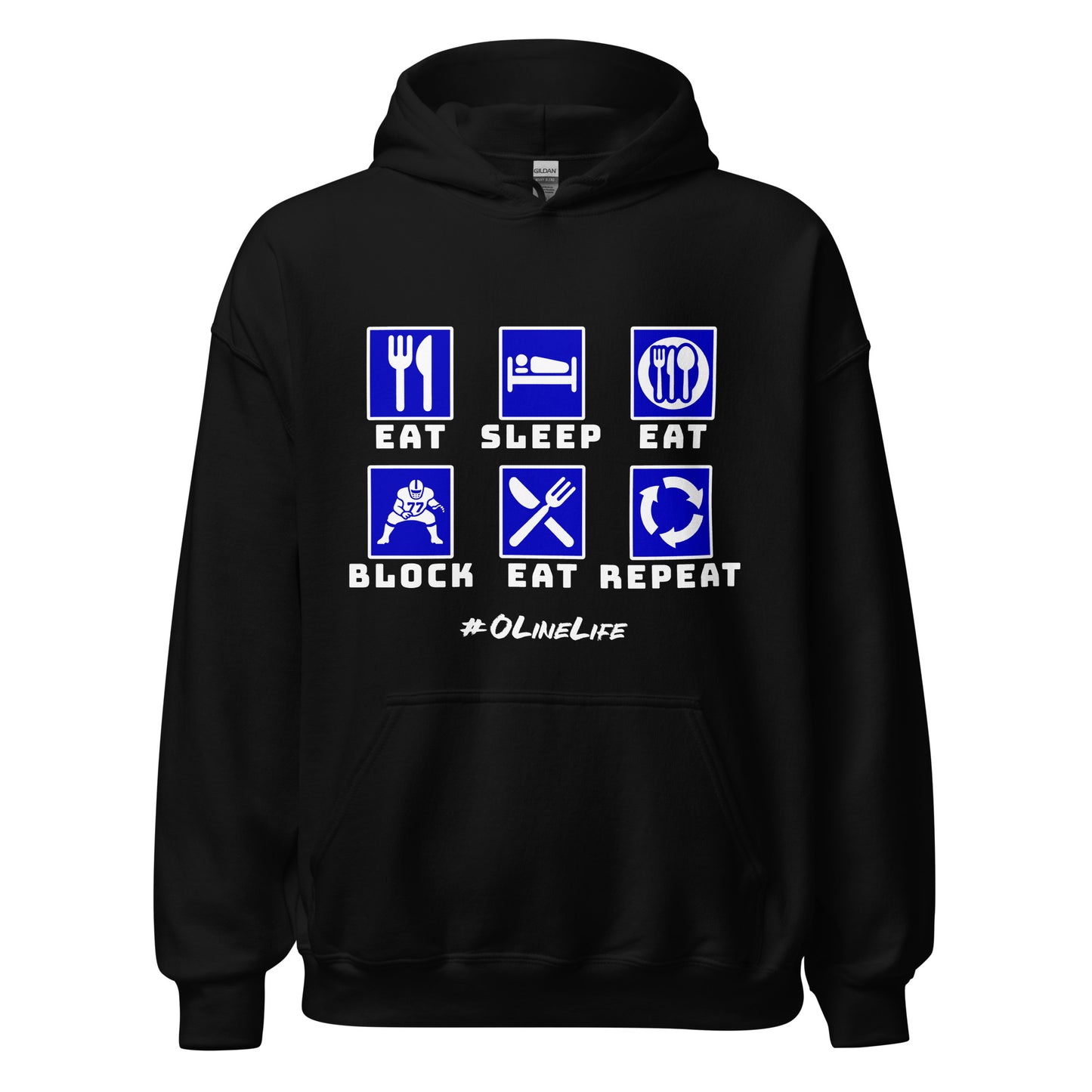 Eat Sleep Block Repeat Hoodie