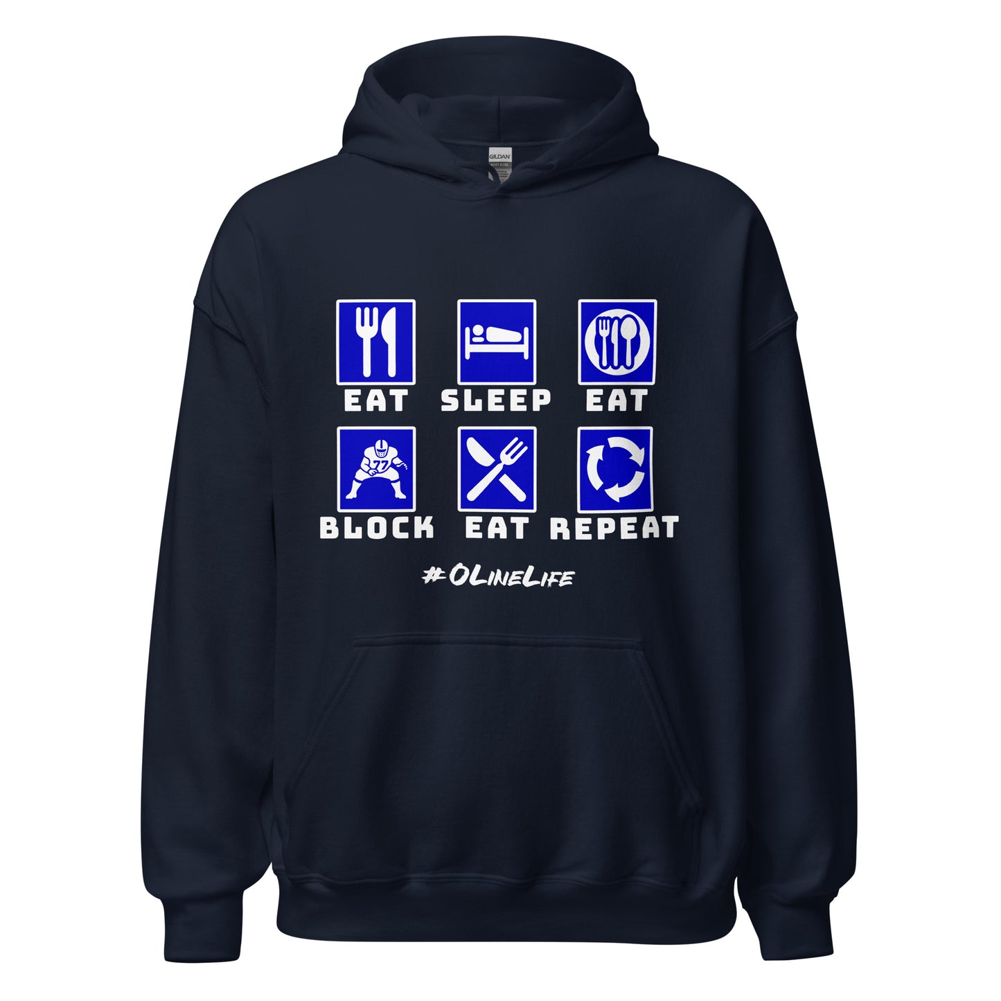 Eat Sleep Block Repeat Hoodie