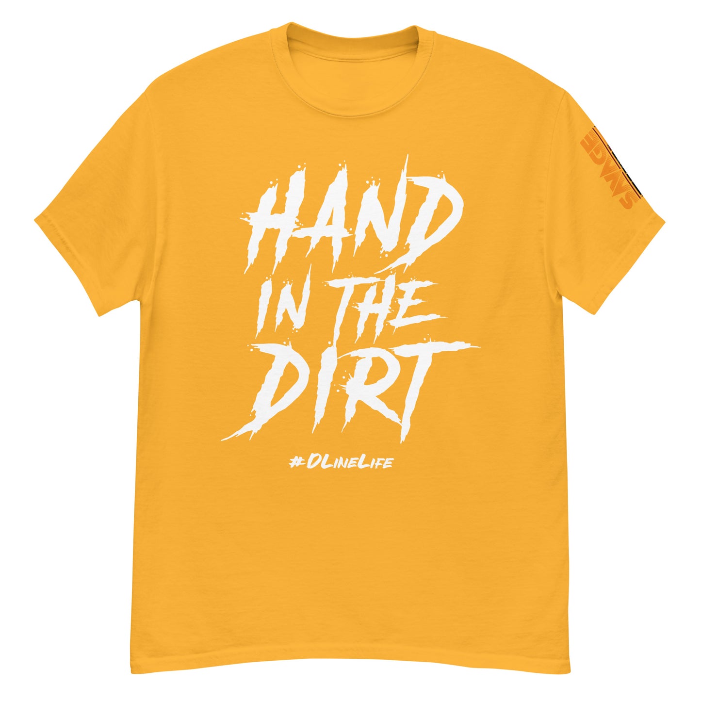 Hand in the Dirt Defensive Line classic tee