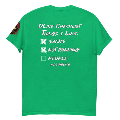 Defensive Lineman Checklist classic tee