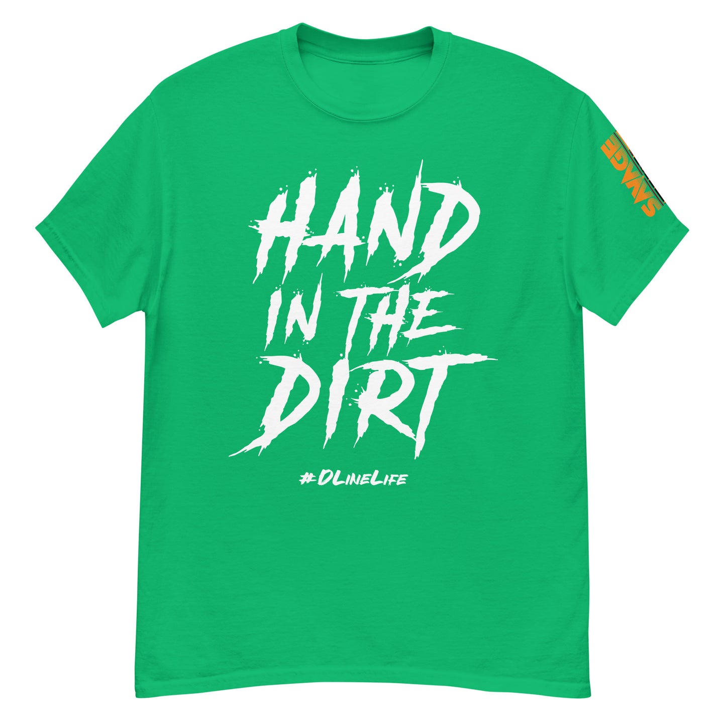 Hand in the Dirt Defensive Line classic tee