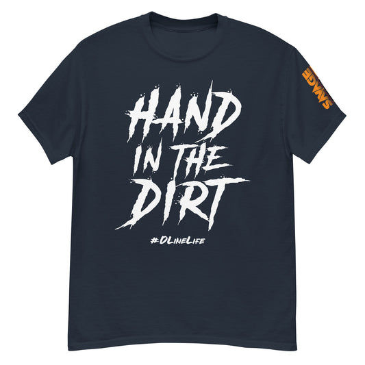Hand in the Dirt Defensive Line classic tee