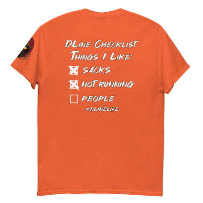 Defensive Lineman Checklist classic tee